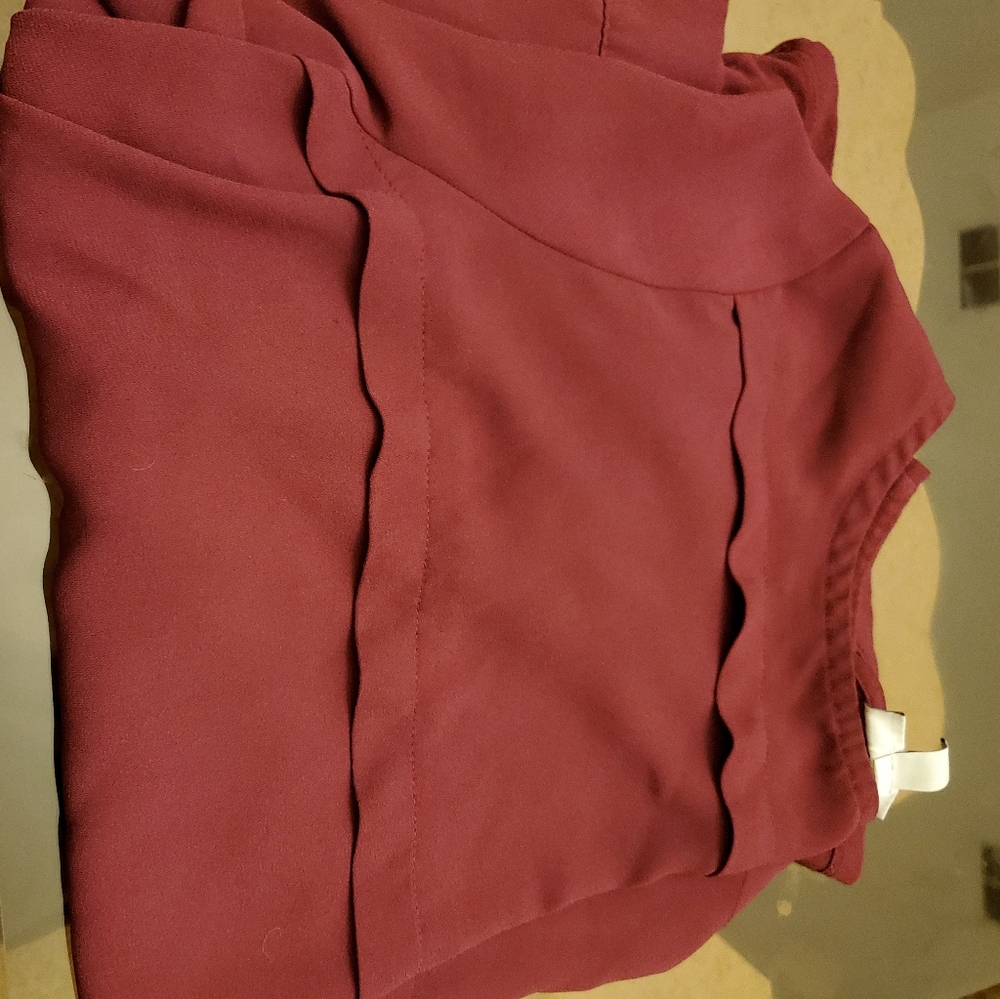 Women's maroon colored blouse